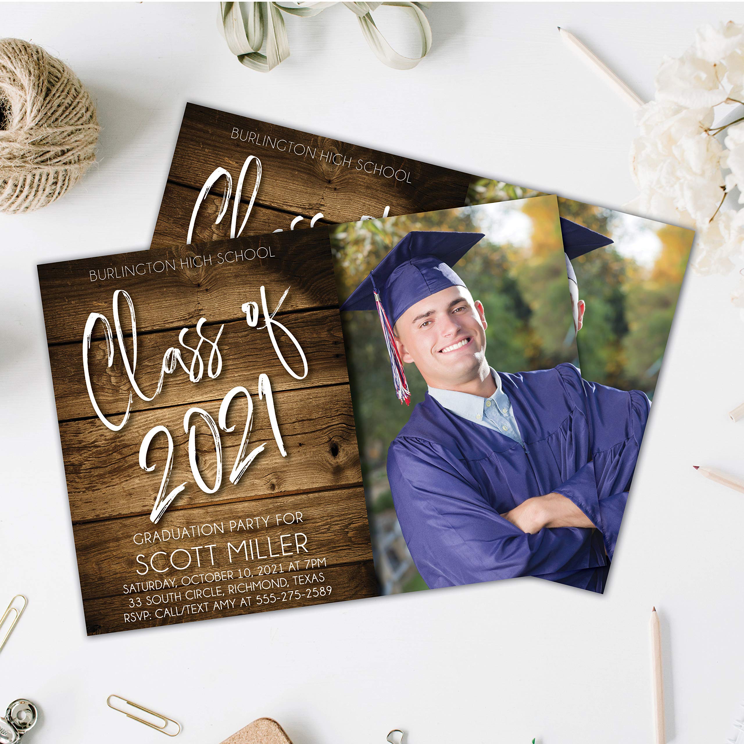 2021 grad cards Handcrafted Floral Mortarboard Graduation Card They completely crushed it Grad Cards - Jennifer McGuire