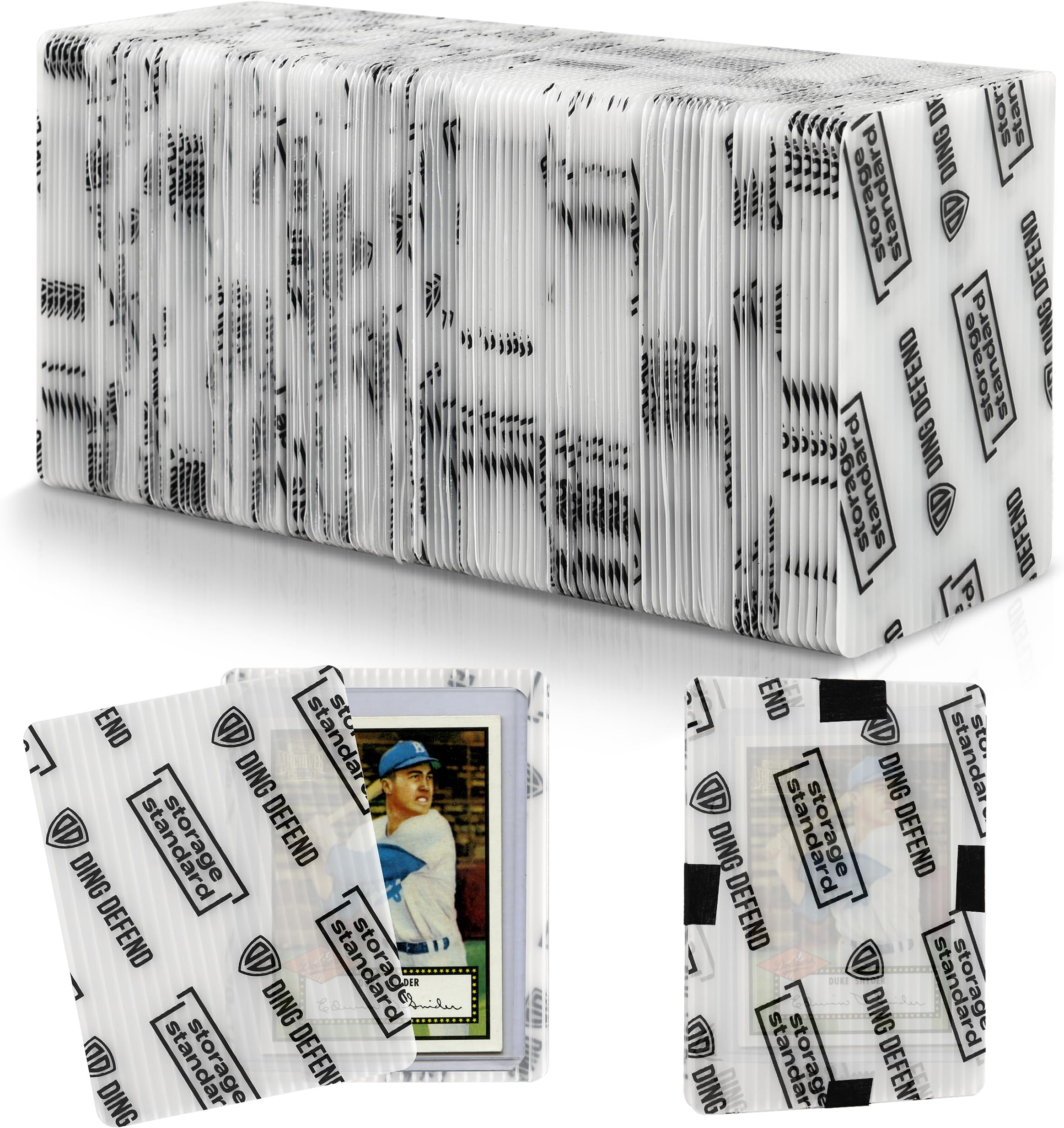 Trading Card Shipping Protectors 110 Pack 3.5'' x 4.5'' - Premium Ultra Strong Plastic Inserts Card Mailers - Precut Supply Sleeves for Sports MTG Cards Packaging - Flats for Card Breakers