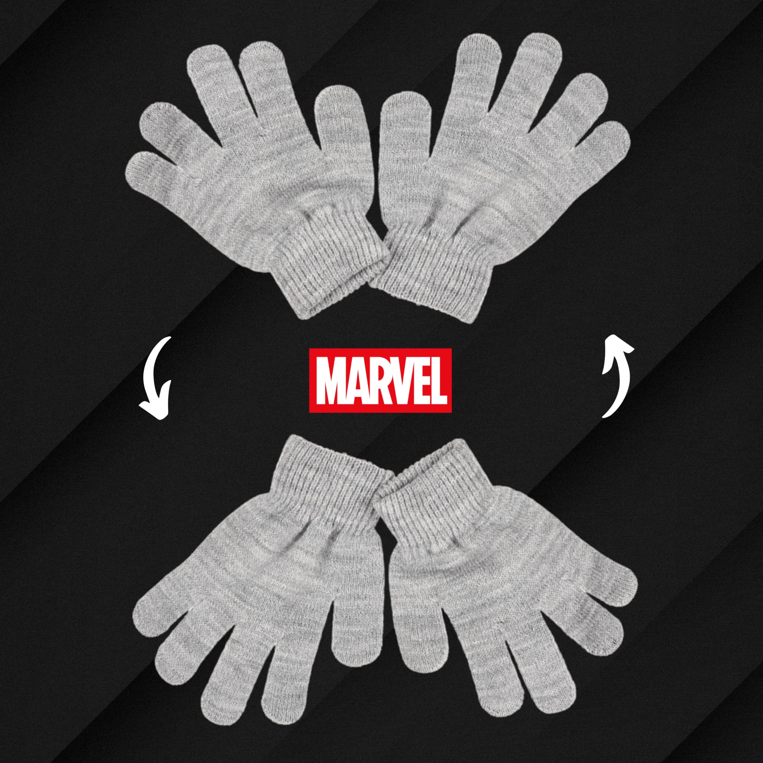 Marvel Spiderman Conjunto de Invierno para Niño Gorro y Guantes Gris