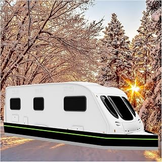 Easy Installation Rv Skirting for Travel Trailer, Mobile Home, and Car with Reflective Strips, Wind & Snow Proof, Durable & Weather-Resistant for Outdoor 2.6ft High 78ft/24mLength
