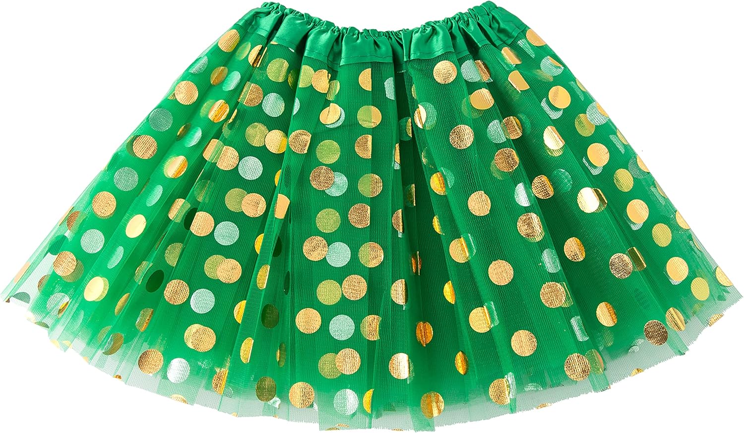 Jastore® Girls’ Polka Dot Tutu Glitter Ballet Triple Layer Tulle Dance Skirt
