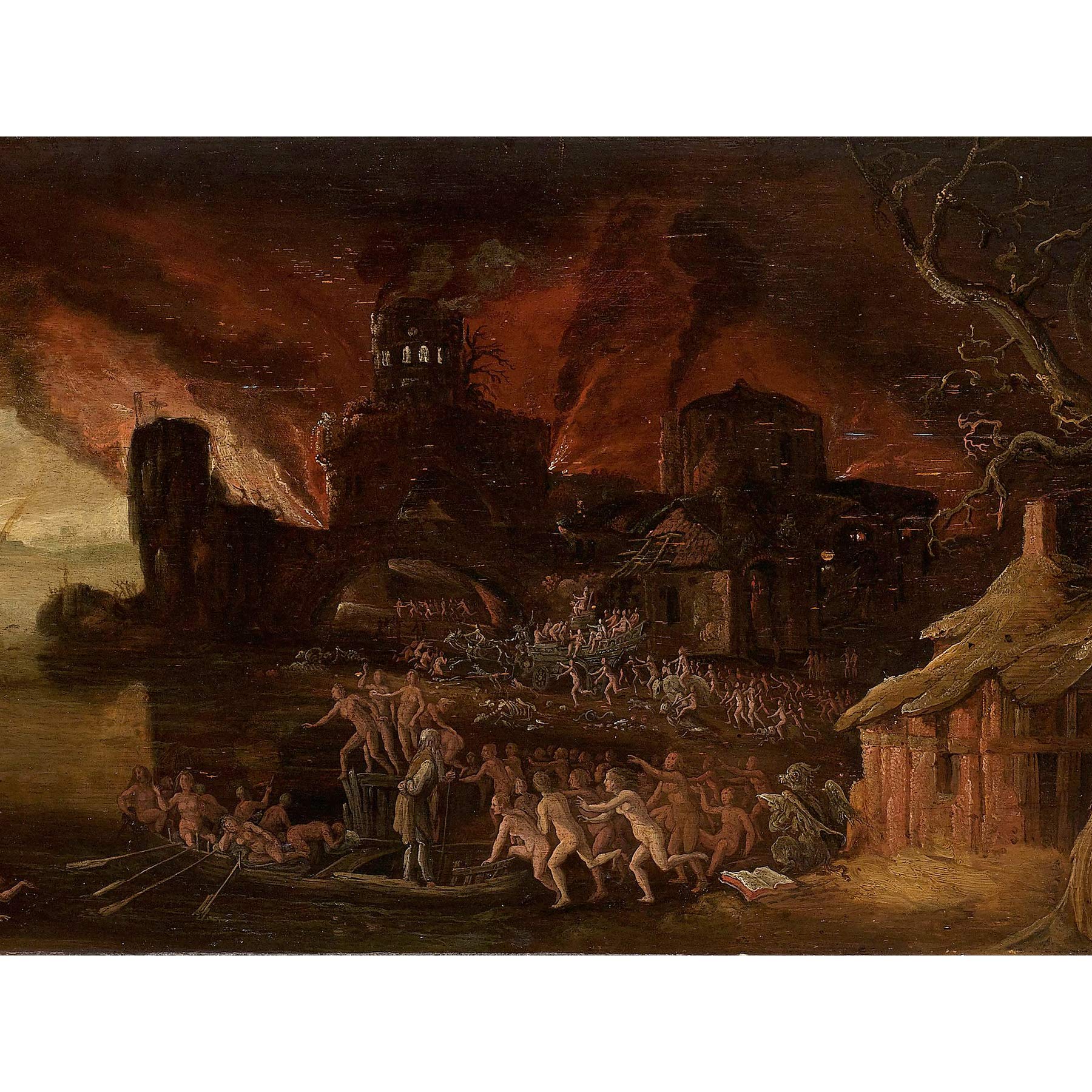 Artery8 Van Swanenburg Last Judgment Seven Deadly Sins Premium Wall Art Canvas Print 18X24 Inch