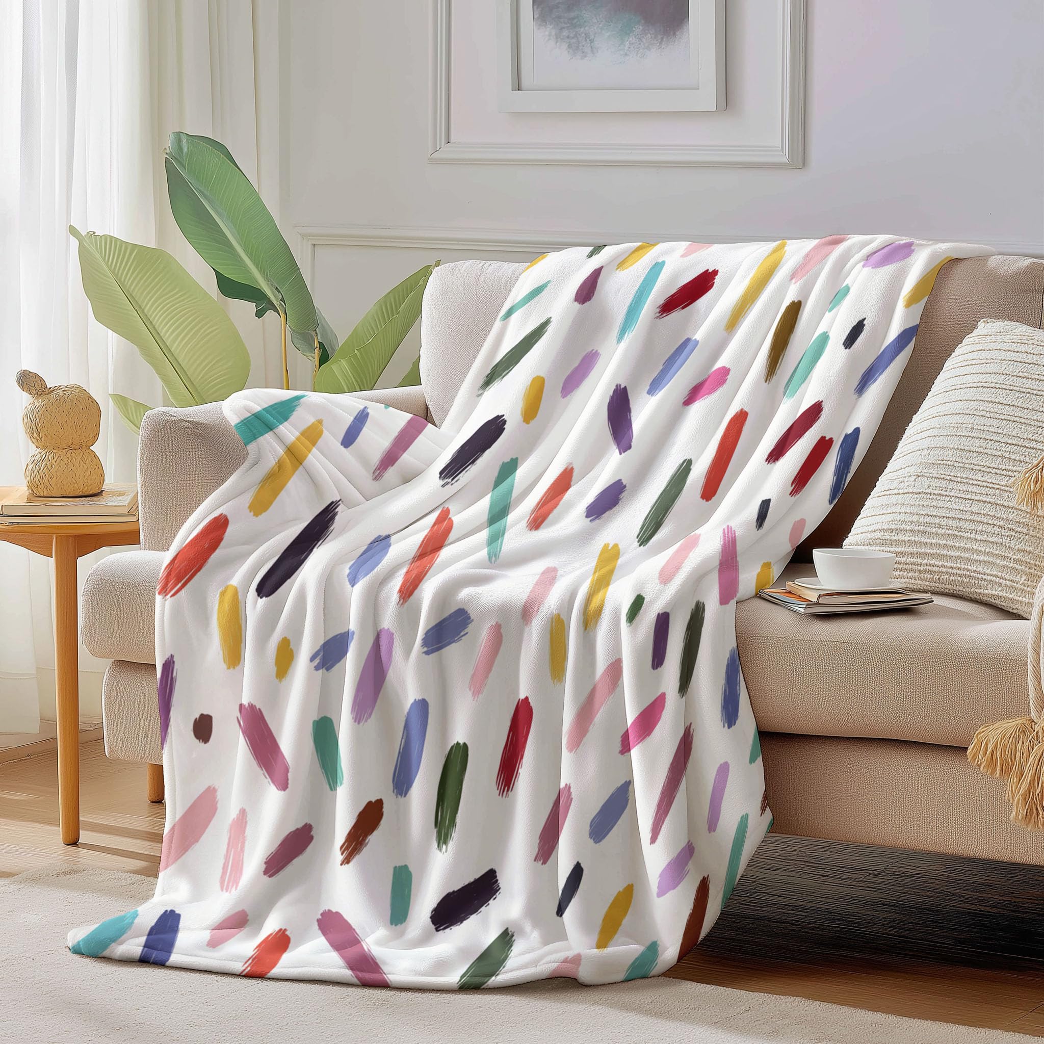Couverture en flanelle douce de qualité supérieure à motif graffiti fait main