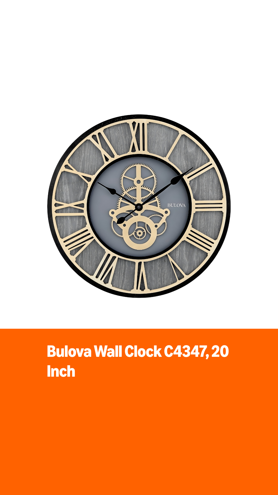 Amazon.com: Bulova Timepiece Gear Wall Clock C4347 | 20