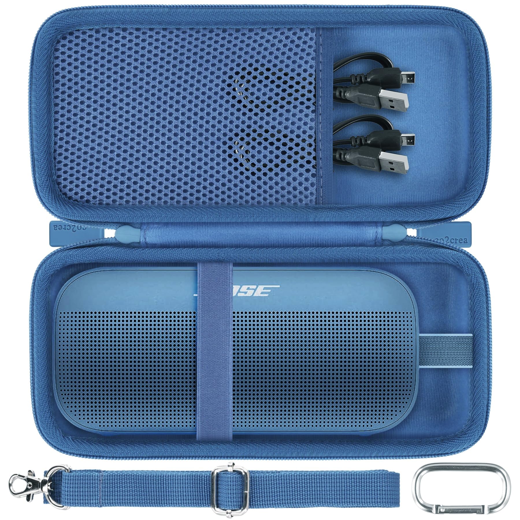 co2CREA Hard Travel Case for Bose SoundLink Flex (2nd Gen) /Flex Portable Bluetooth Speaker,Case Only, Twilight Blue