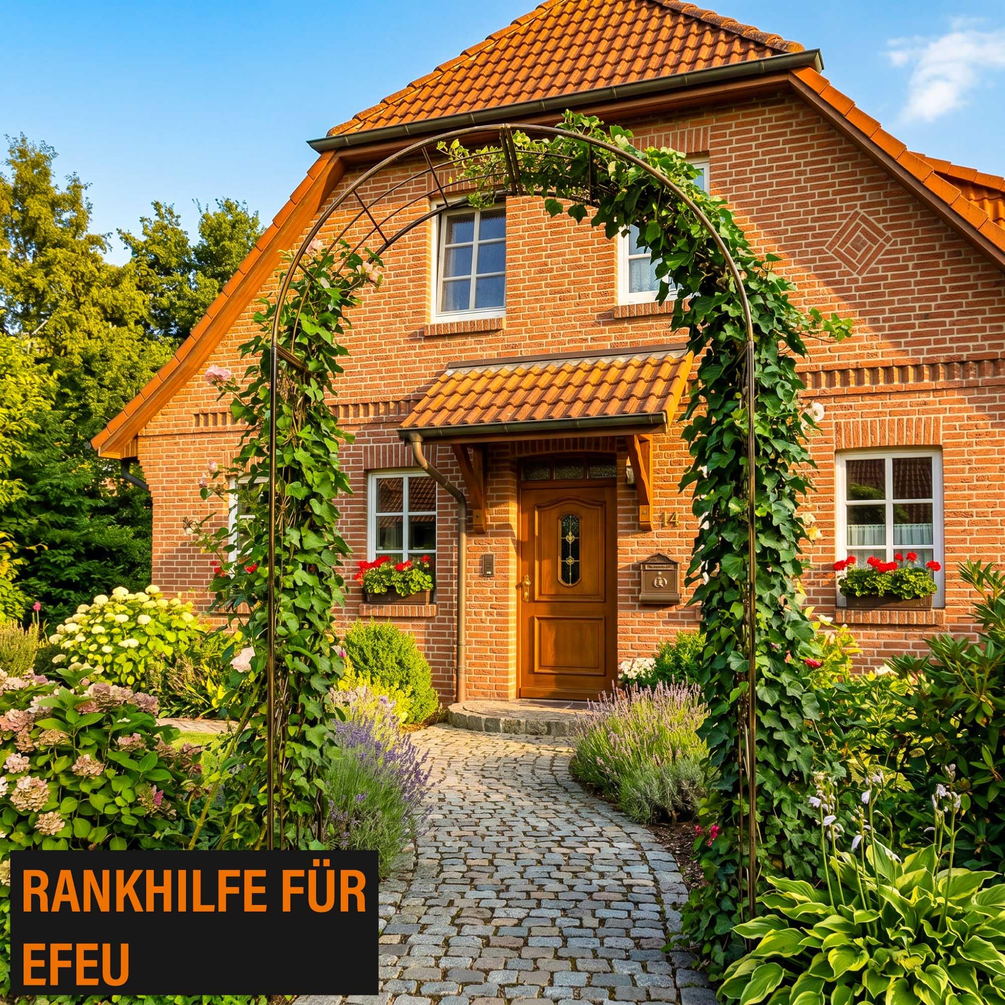 Dekorativer Metall Rosenbogen Rosenspalier SUN Rankbogen Rankhilfe Torbogen