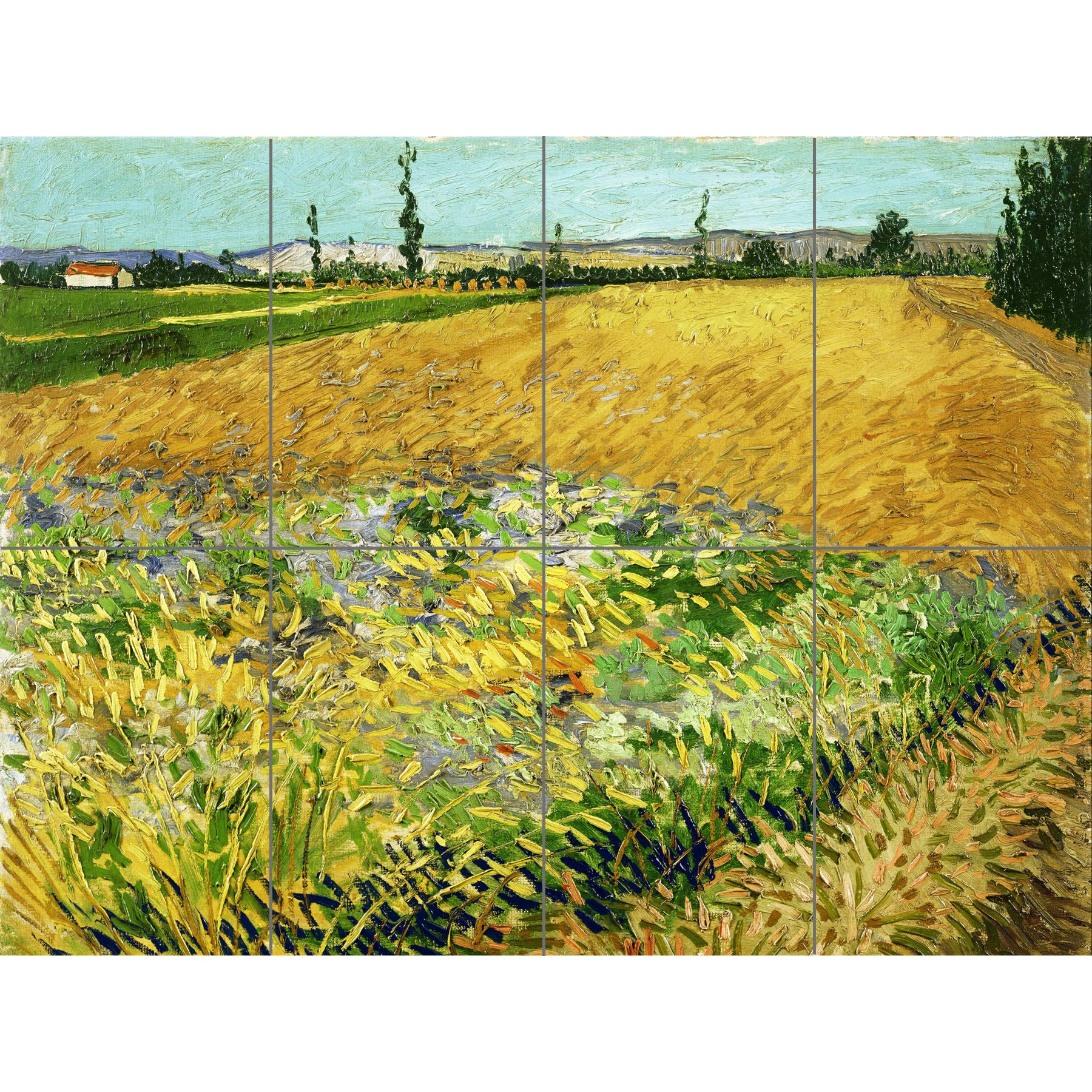 Artery8 Vincent Van Gogh Wheatfield XL Giant Panel Poster (8 Sections)