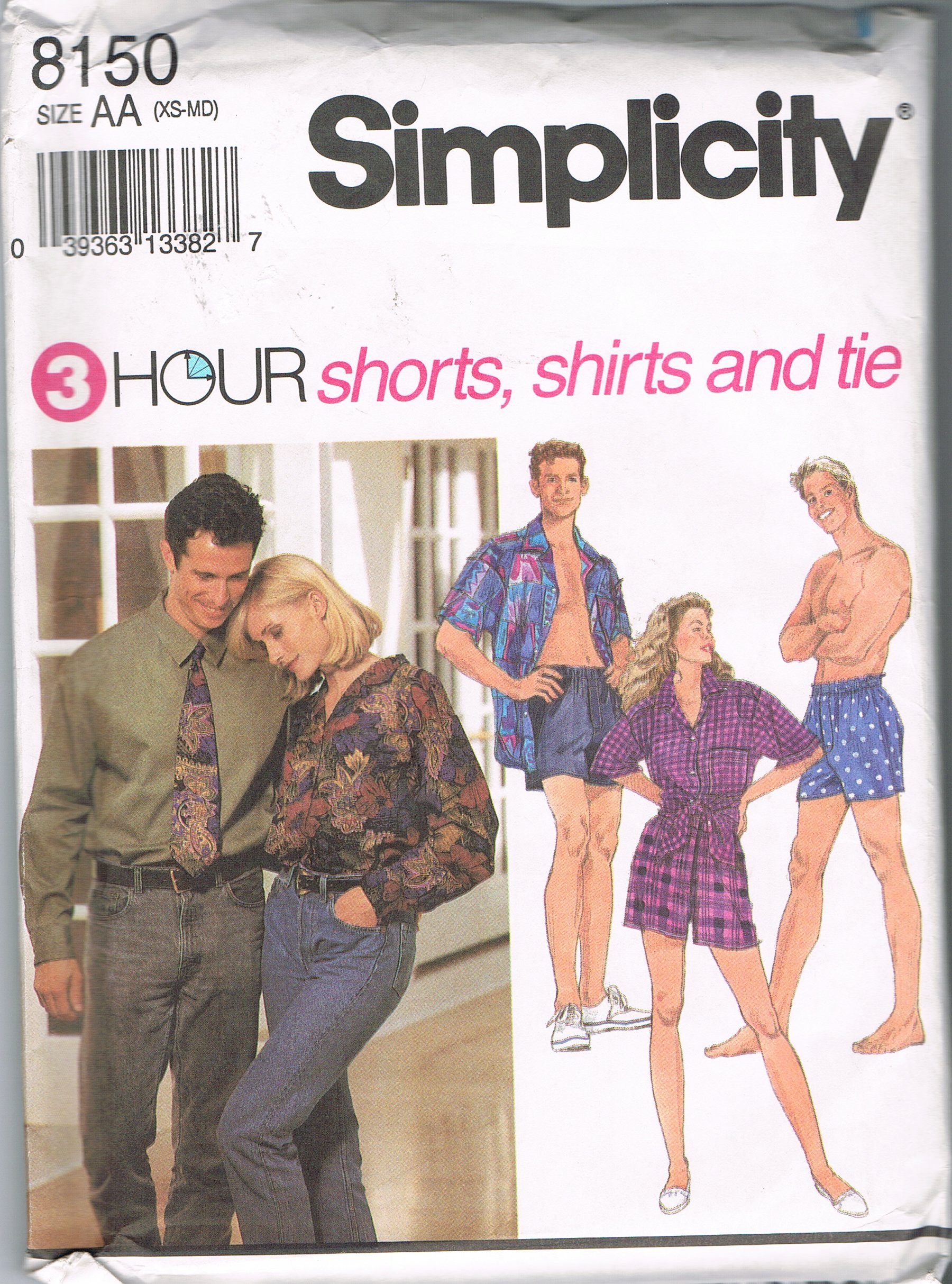 Simplicit 8150 Short Chemise et cravate pour vos moments de détente et vacances au soleil