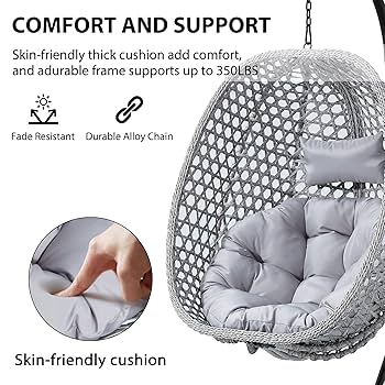 Amazon.co.jp: ハンギングエッグチェア スタンド付き ラタン