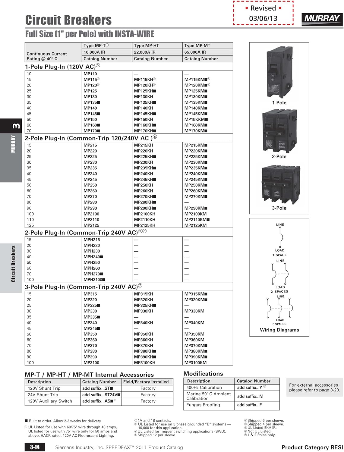 Circuit Breaker Wiring Diagrams and Catalog Information