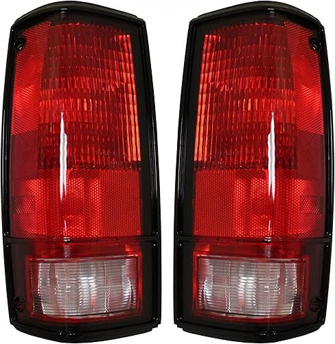 EPIC LIGHTING - Luces traseras sin bisel de repuesto para 82-93 S10 82-90 S15 91-93 SONOMA [GM2800106 GM2801106 915709 915710] Par