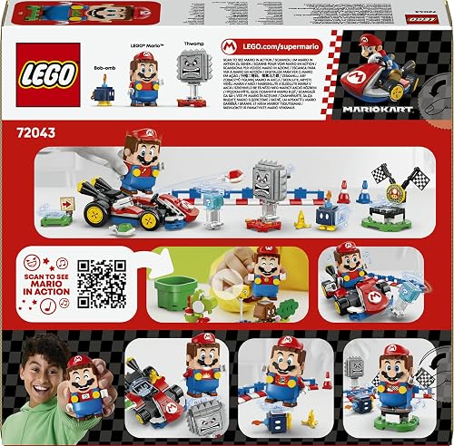 LEGO Mario Kart – Interactive Mario & Standard Kart - Toy Race Course with a Car, 3 Figures, a Podium & Barriers - Gamer Gift for 7+ Year Old Boys & Girls - 72043 - 13