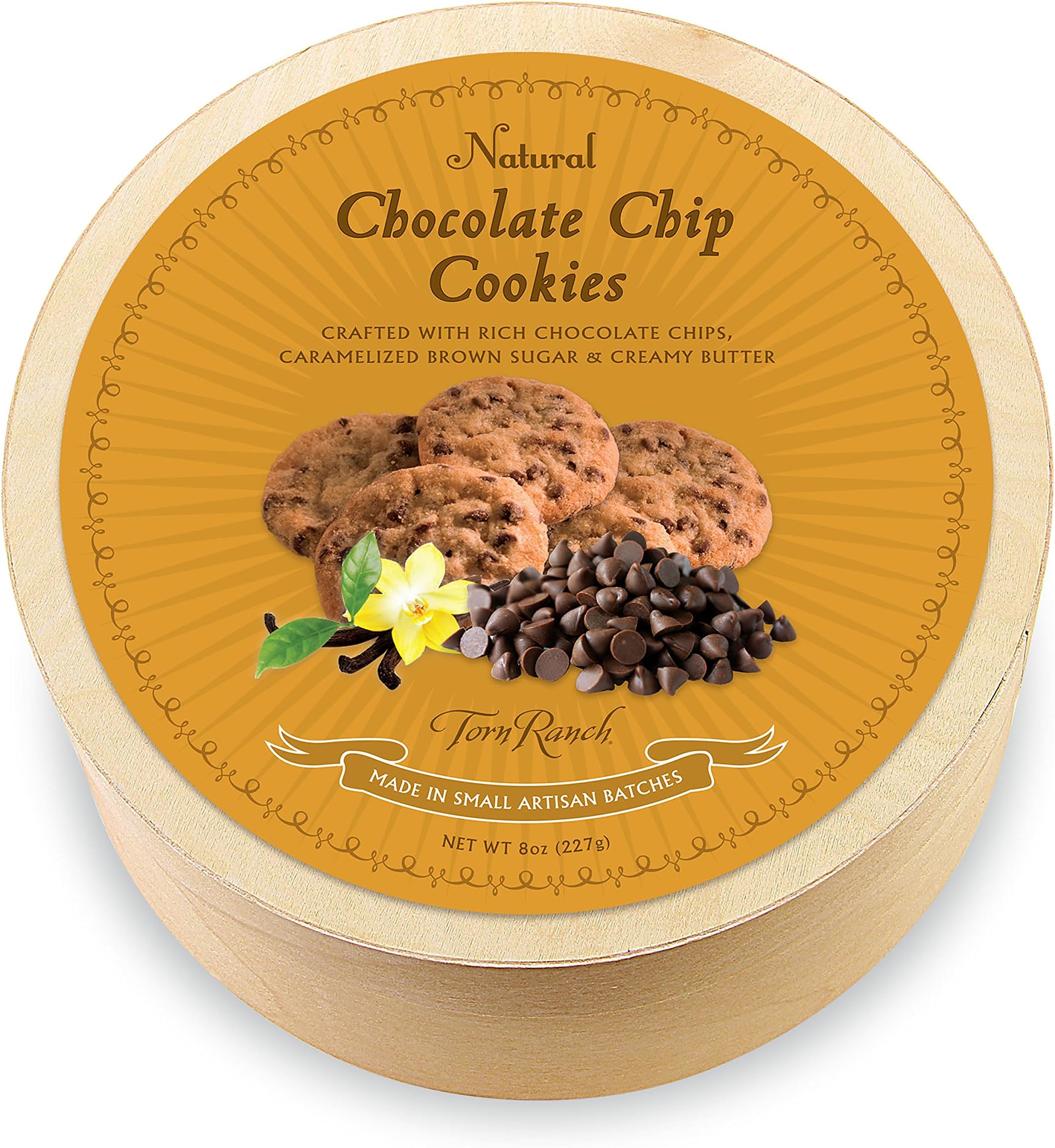 Torn Ranch Small Batch Artisan Cookies - Chocolate Chip | Gift Cookies | Natural and Kosher Snack | Natural Flavors | Product of USA