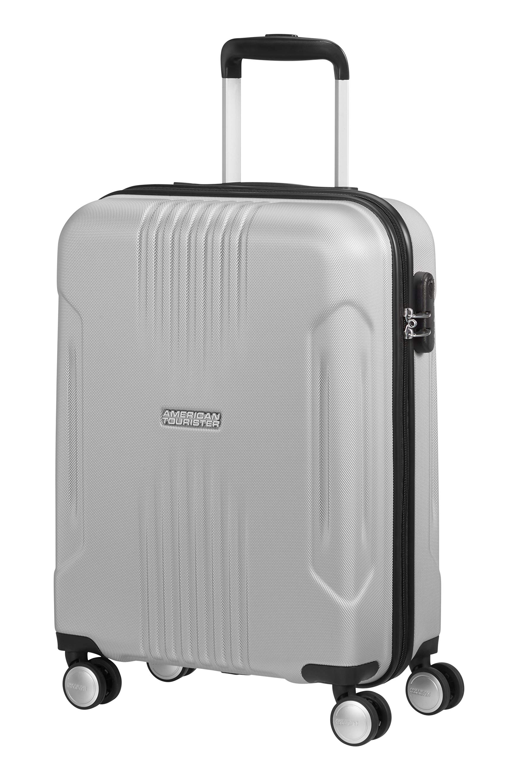American Tourister Tracklite - Spinner S Hand Luggage, 55 cm, 34 Litre, Silver