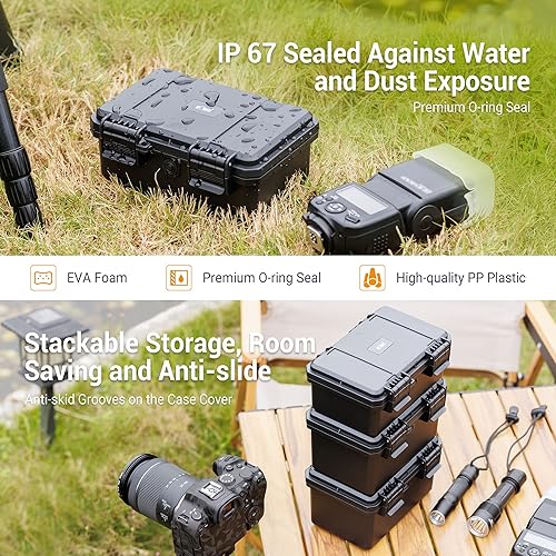 Vista 77 de KIWIFOTOS 14 Slots 18650 Battery Organizer Case Protective Hard Storage Case Shockproof 18650 18350 Battery Holder Box Batteries Container Caja