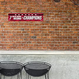 Rico Industries NCAA Oklahoma Sooners - 7X Champ Plastic Street Sign - Home Dcor - Wall Sign