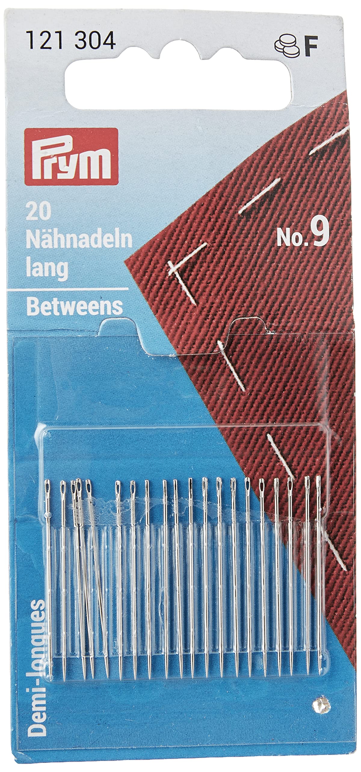 Prym - Steel Assorted No.9 (0.60 x 28mm) Quilting Needles - 1 Unit