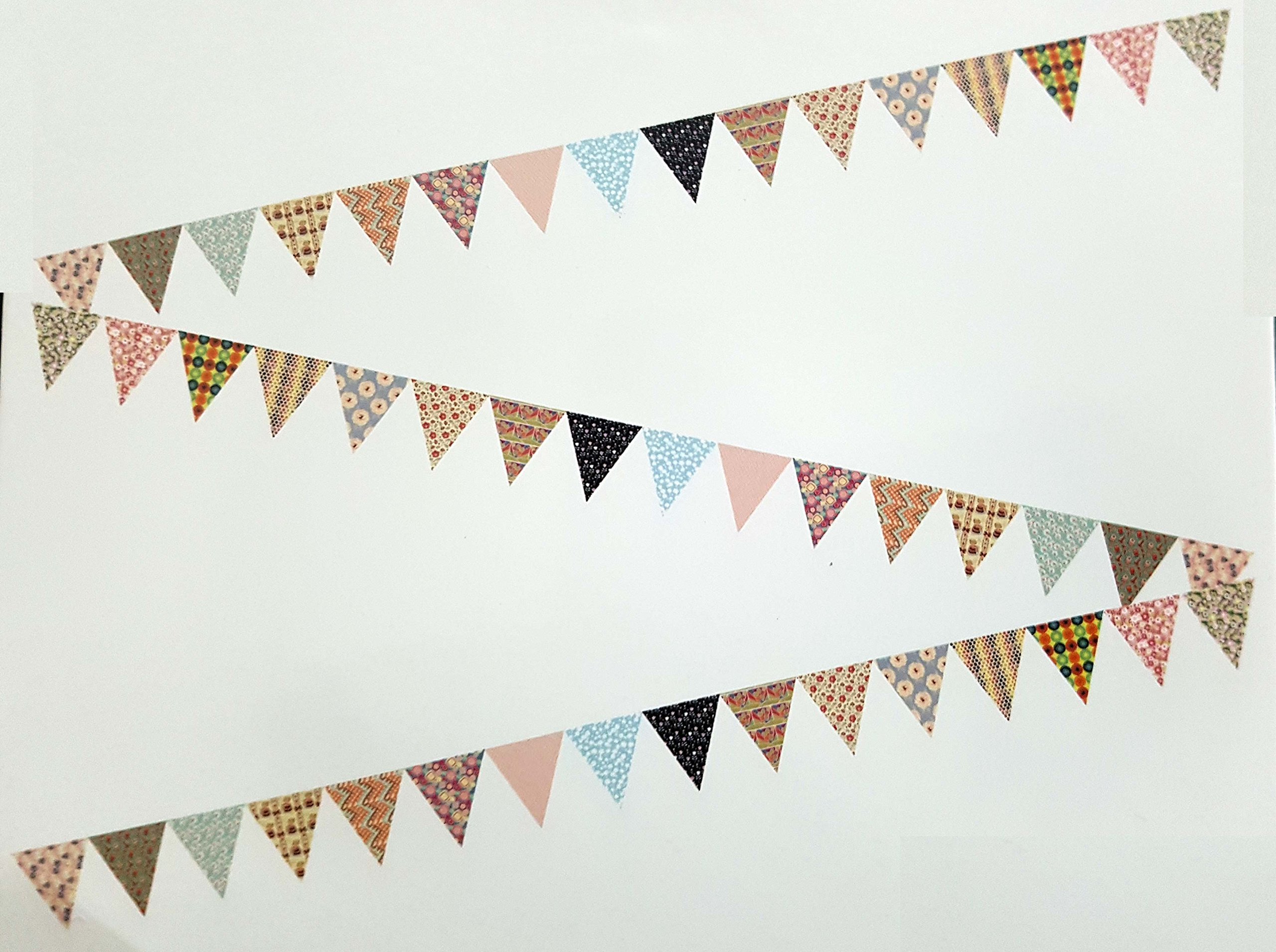 My Party Suppliers Paper Bunting Flag - White - Rectangular - Decoration Flag - Baby Shower / Birthday / Wedding-image-40