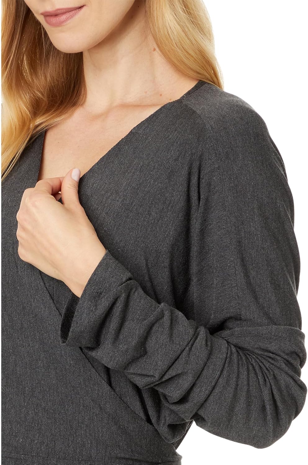 Norma Kamali Women's Long Sleeve Dolman Wrap Top - Image 3