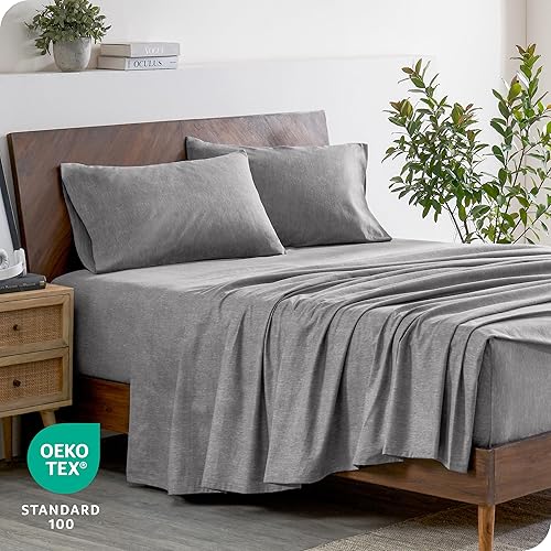 Miniatura 6 de Bare Home Juego de sábanas de franela 100% algodón, terciopelo suave y pesado, franela de doble cepillado, bolsillo profundo (California King, gris)