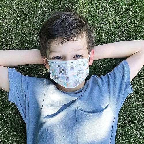 Miniatura 6 de Dr. Talbot's - Mascarilla desechable para niños para salud personal por Nuby, paquete de 20, 10 niños y 10 niñas, 6-12 años, las impresiones pueden