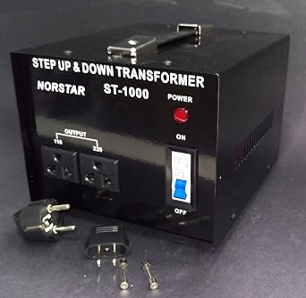 NORSTAR ST-1000 Step UP and Step Down Transformer and Voltage Converter, 1000 WATT, Fuse Protection and Two FUSEINCLUDED,110/220 Volt Volt