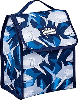 Wildkin Kids Insulated Lunch Bag for Boys & Girls, Reusable Lunch Bag is Perfect for Daycare & Preschool, Ideal Size for Packing Hot or Cold Snacks for School & Travel Lunch Bags (Sharks)