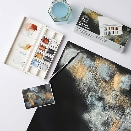 Vista 87 de Winsor & Newton - Cotman - Juego de acuarelas, 12 medias pastillas y pincel Juego de 6 tubos 0.3 fl oz