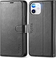 Vista 1 de TUCCH Funda tipo cartera para iPhone 12/iPhone 12 Pro 5G, con bloqueo RFID, ranura para tarjetas y soporte