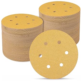 70 Pcs Sanding Discs 150mm 6 Hole 40 Grit