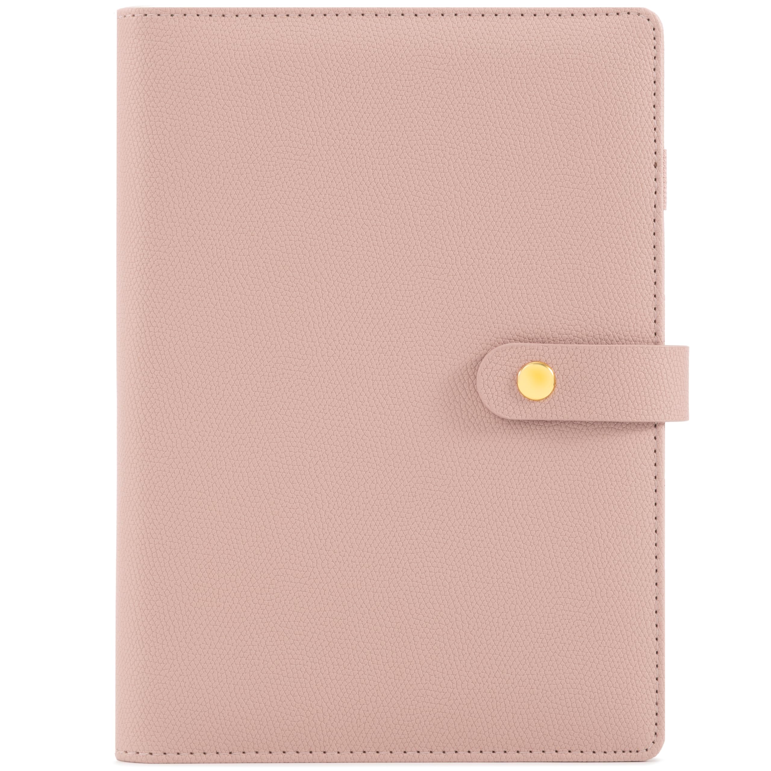 Aesthetic A5 Binder with 6 Golden Rings - Refillable & Sturdy Planner w Pockets Keeps You Perfectly Organized - Mini Notebook with Magnetic Closure