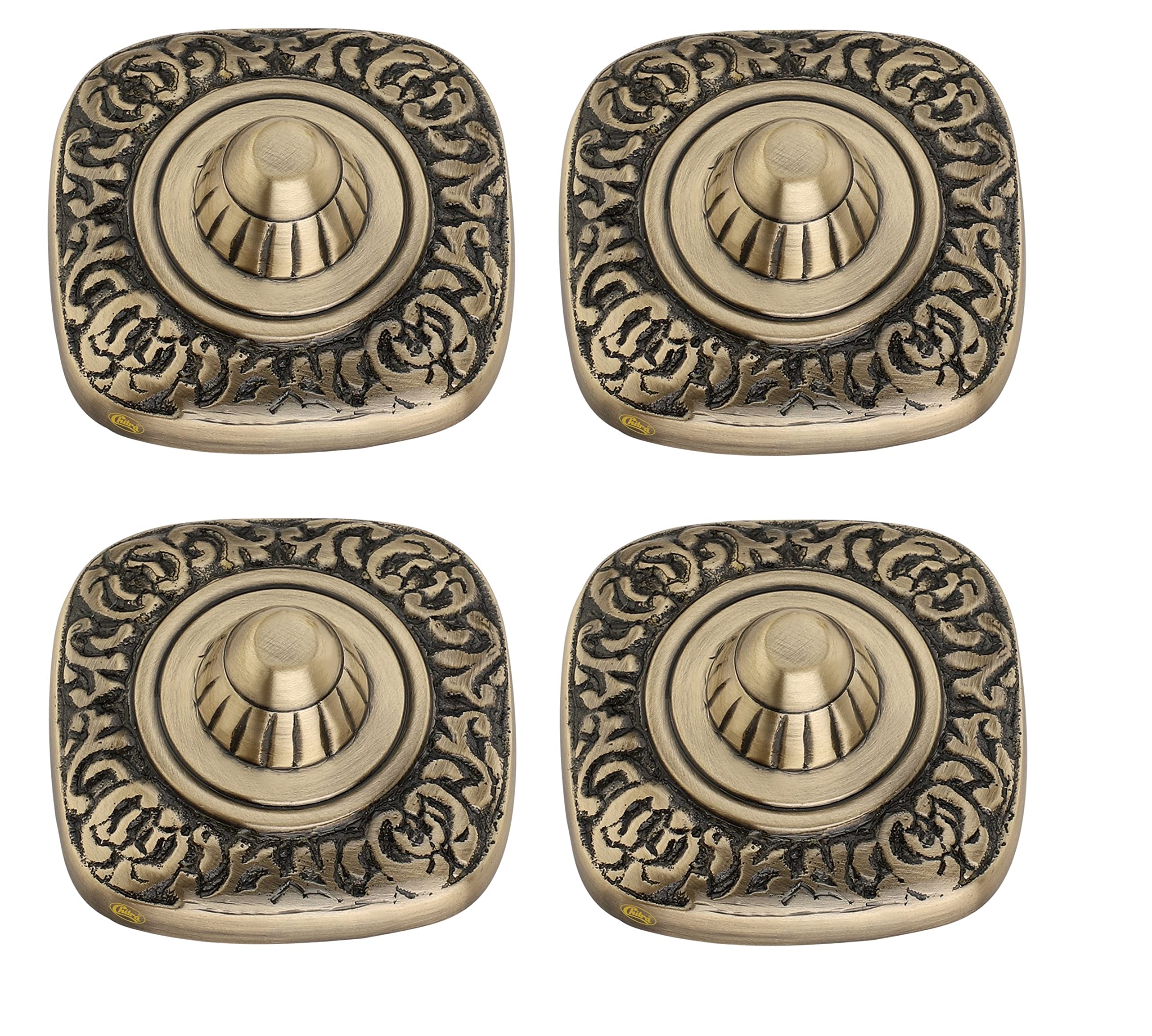 Chitra Brass Decorative Ashoka Door Dooms for Doors/Pooja Room/Home Decorative Pack of 4 (Antique Brass Finish, 50 MM) Pull Handle — Amazon image 9