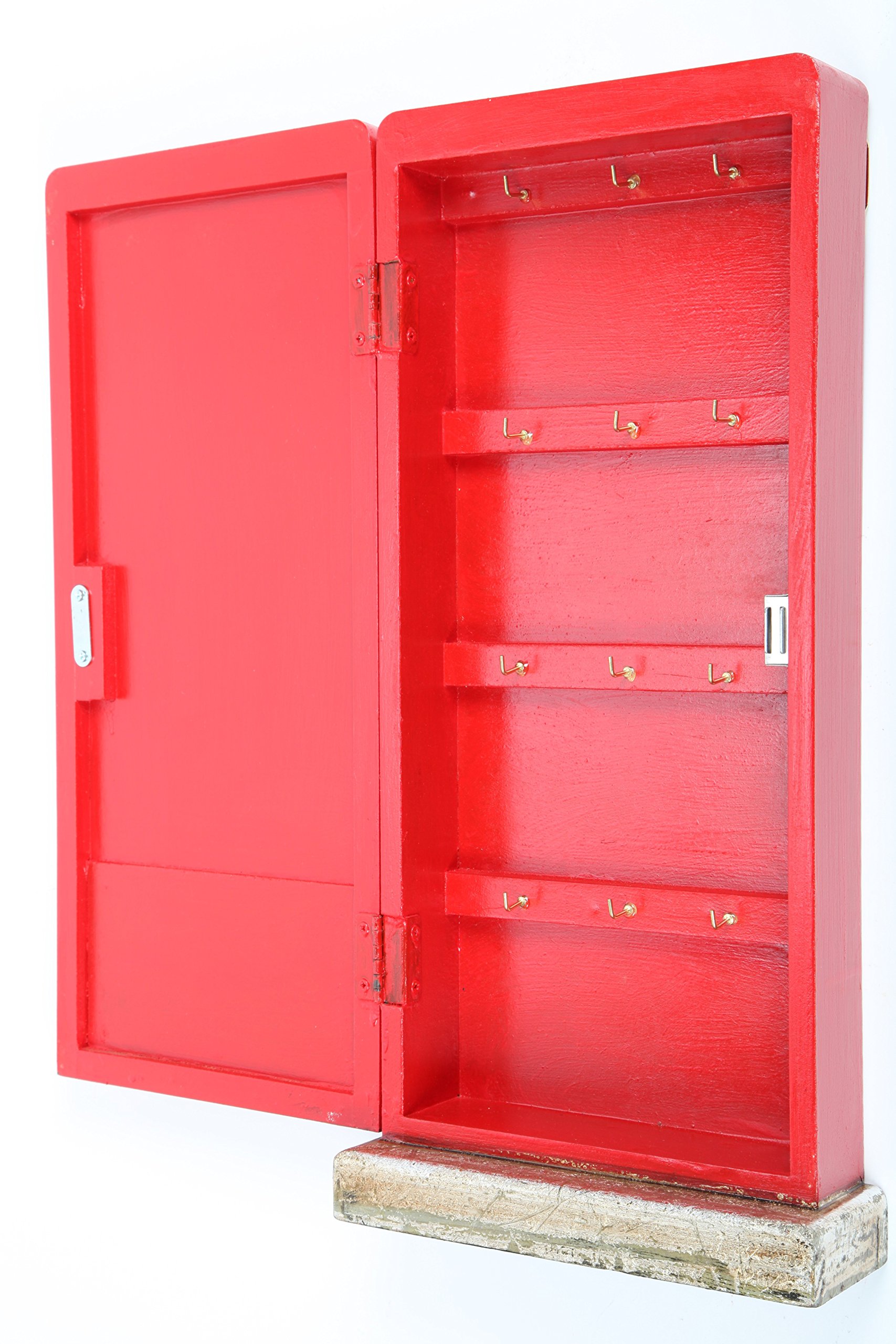 Design-Schlüsselschrank Cold Drinks, Retro, rot, 52cm