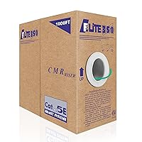 Vista 13 de Elite Elevador CAT5E (CMR), 1000 pies, UTP 24AWG, cobre desnudo sólido, 350 MHz, certificado UL, caja fácil de tirar (Reelex II), cable Ethernet a