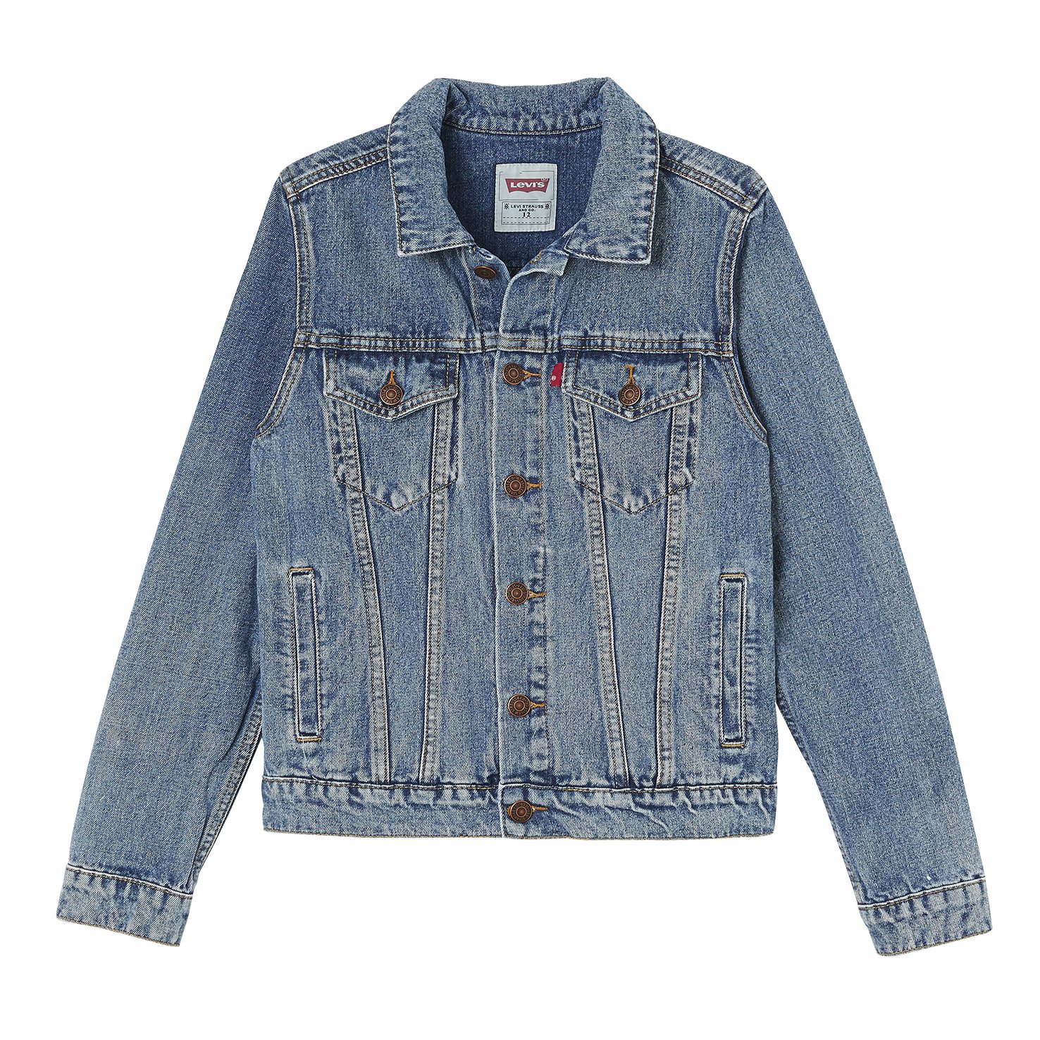 Levi's Kids Truck Kurtka chłopięca, Niebieski (Dien-46), 8 lat