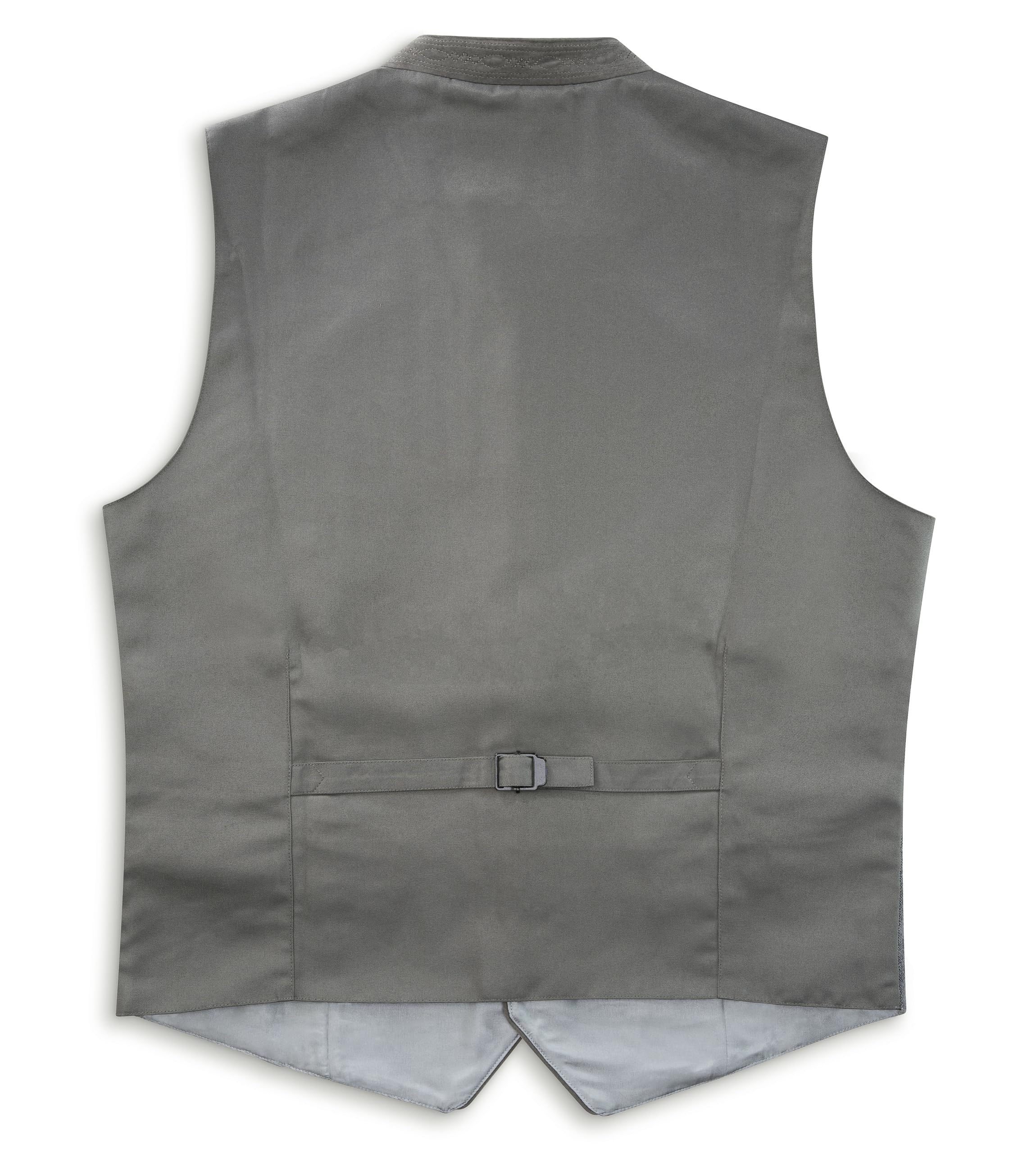 Schöneberger Trachten Couture Chaleco tradicional para hombre, de alta calidad, color gris, para Oktoberfest, para traje regional, de piel, chaleco Gilet Manuel