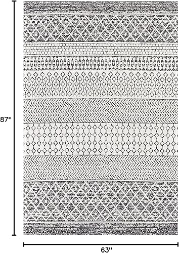 Miniatura 2 de Mark&Day Alfombras de área, 5 x 7 pies, alfombra de área negra, alfombra negra y beige para sala de estar, dormitorio o cocina (5 pies 3 pulgadas x