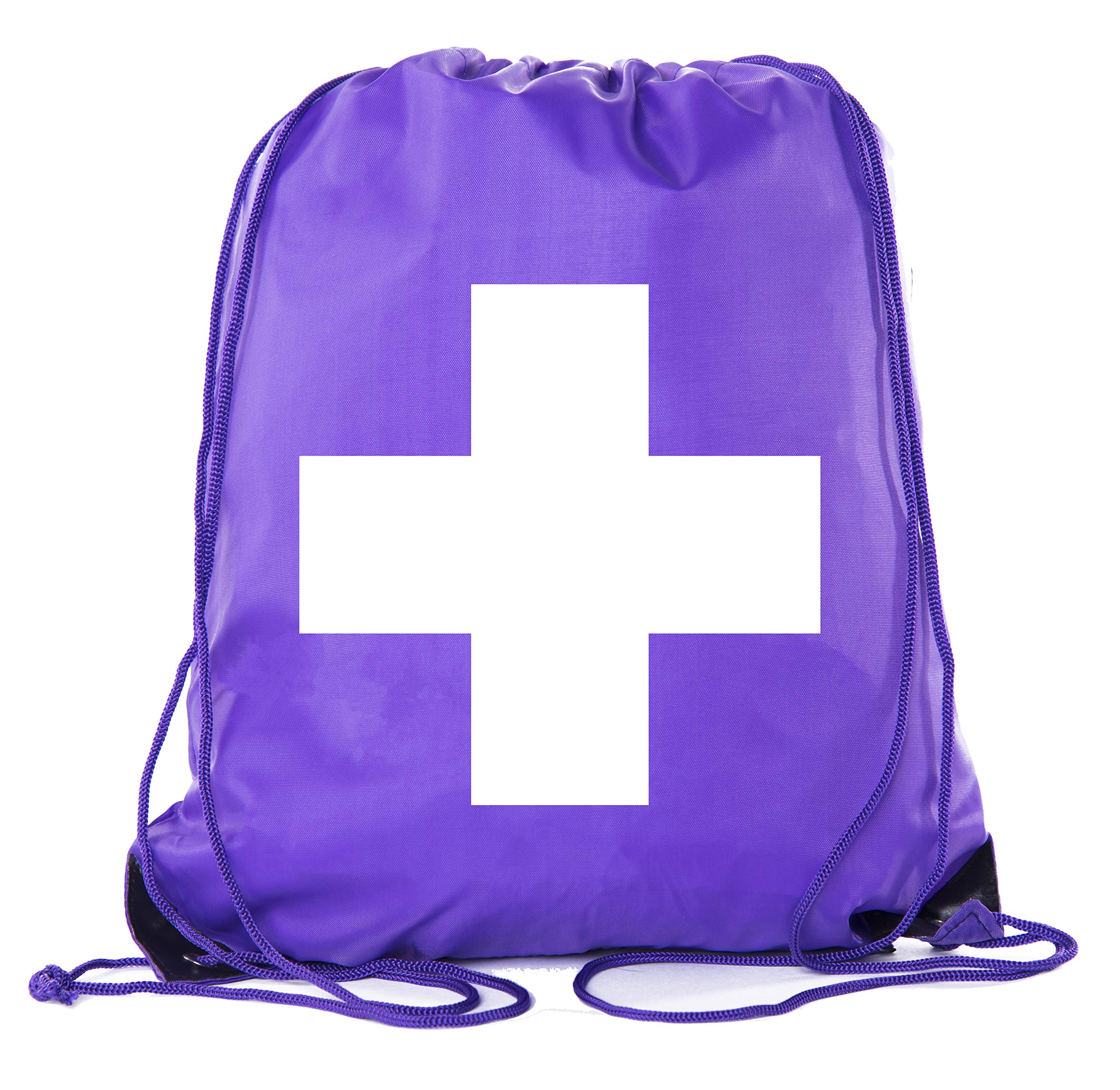 Mato &amp; Hash First Aid Backpack Drawstring Medical Bag for Emergencies or Epi Pen &amp; Medicine - 3PK Purple CA2500FirstAid S5