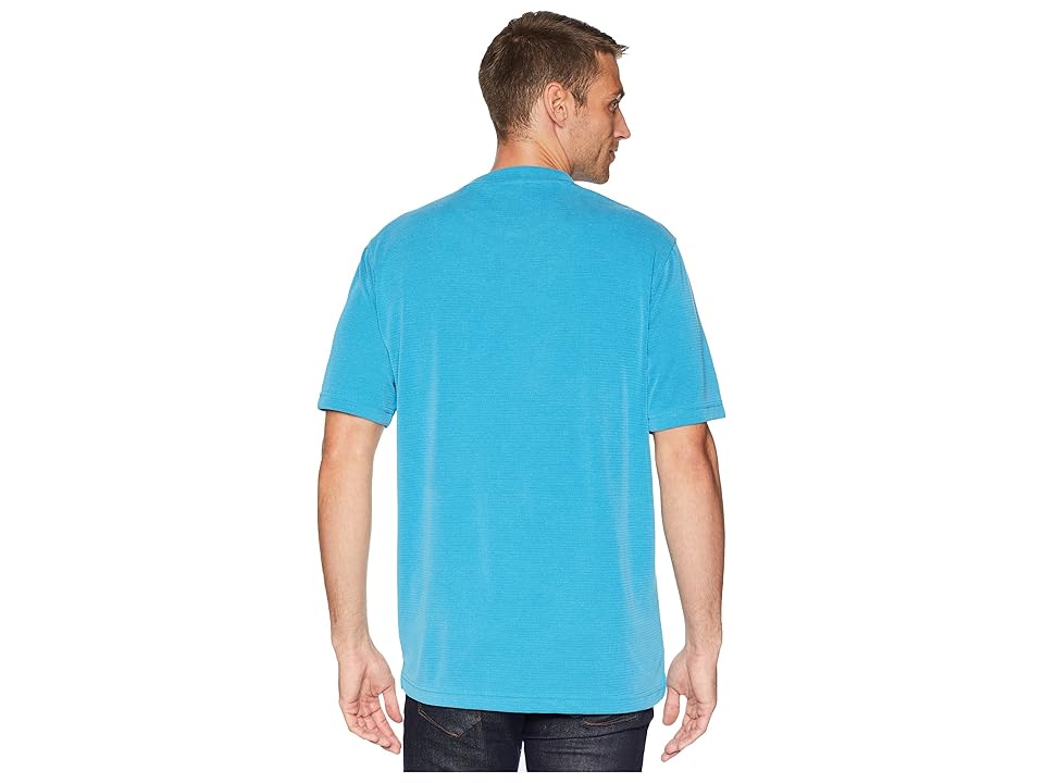 

BUGATCHI Textured Modal-Blend Crew T-Shirt (Turquoise) Men's Clothing, Blue