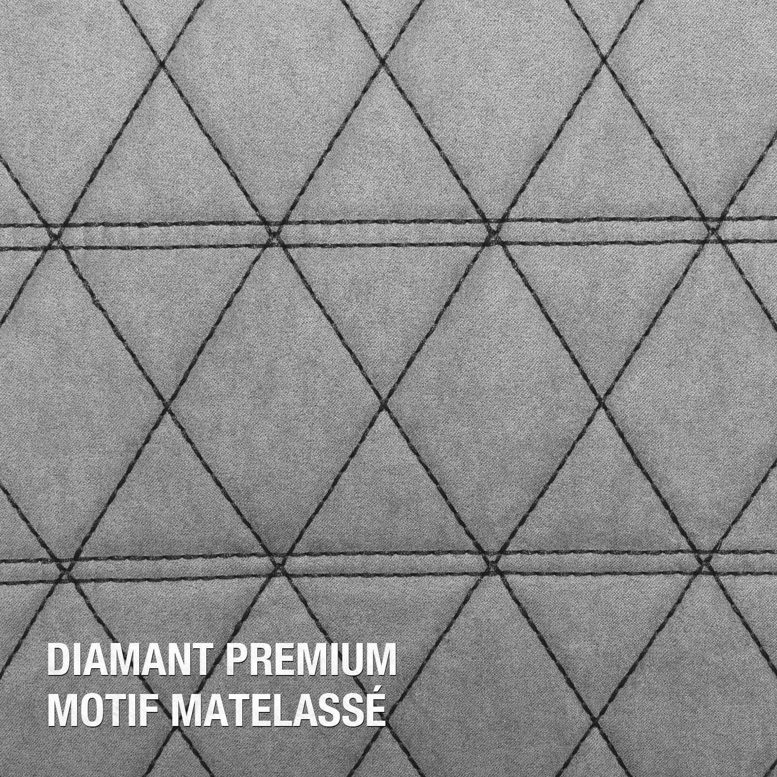 TOYOUN Housse Siege Voiture Universel Avant Tissu et Similicuir Doux Gris | Compatible airbags,Anti-usure anti-rayures protection sièges,Tissu perforé respirant,Dos antidérapant à picots