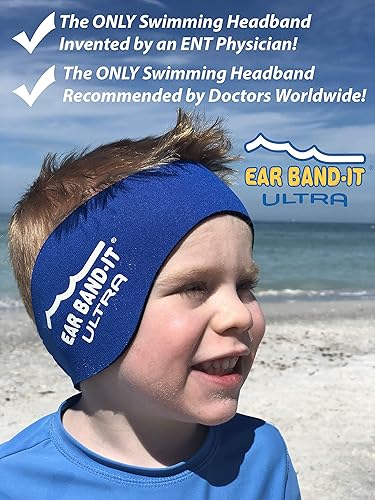 Miniatura 6 de Ear Band-It Ultra Natación Diadema con Putty Buddies tapones para los oídos  6 pares de tapones de silicona suave premium  La mejor diadema de