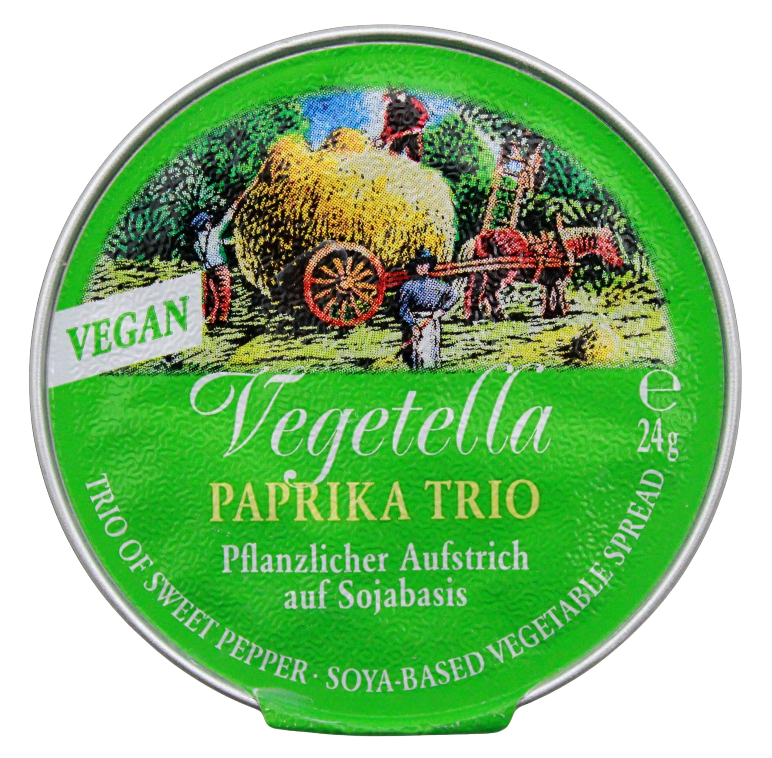 Vegetella Pflanzlicher Aufstrich auf Sojabasis 2-fach sortiert, (60 x 24g)