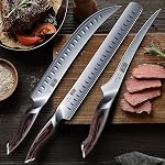 HOSHANHO Carving Knife Set 3PCS, Japanese High Carbon Steel Brisket Slicing Knife Sets with Ergonomic Pakkawood Handle, Butcher Knife Breaking Knife Boning Knife for Meat Cutting