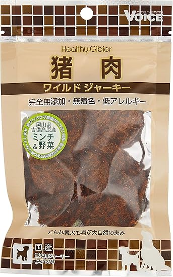 Amazon ヴォイス Voice 犬用おやつ 猪肉ワイルドジャーキー ミンチ 野菜 g ヴォイス Voice ジャーキー 通販