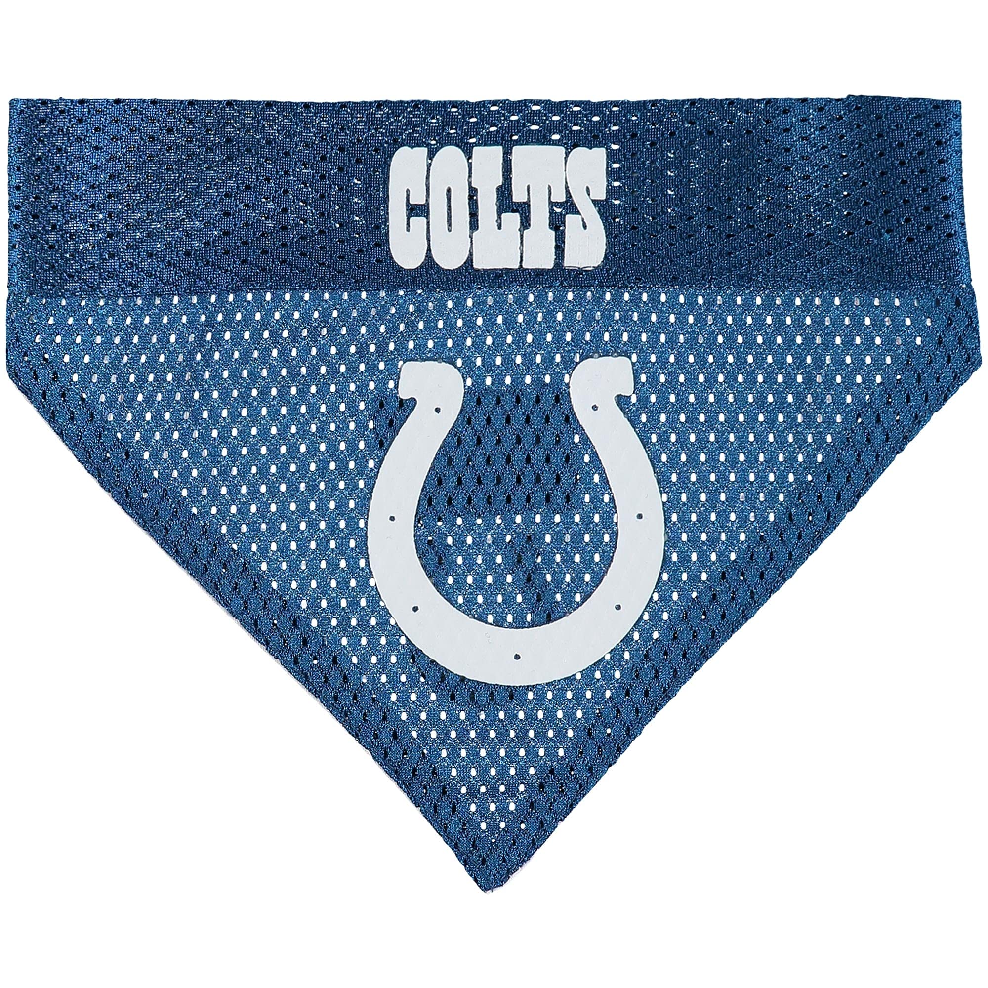 Pets First NFL DOG BANDANA - INDIANAPOLIS COLTS REVERSIBLE PET BANDANA. 2 Sided Sports Bandana with a PREMIUM Embroidery TEAM LOGO, Large/X-Large. - 2 Sizes & 32 NFL Teams available