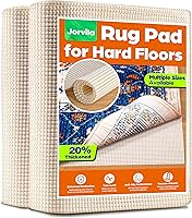 Jorvila 8x10 Non-Slip Rug Pad Gripper - Thick Anti-Skid Cushioned Mat Keeps Rugs Secure on Hardwood, Protects Floors & Extends Rug Life