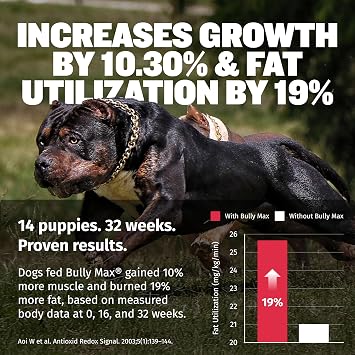 Bully Max 3-in-1 Liquid Dog Muscle Builder for Puppy and Adult Dogs - Dog Vitamins & Supplements for Performance, Energy, Recovery, Immune Support, Skin, Coat Health - Canine Supplement for All Breeds
