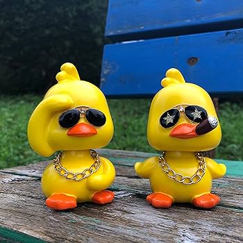 Amazon.co.jp: 【タバコ仕様】首振りアヒル 置物 ダッシュボード飾り