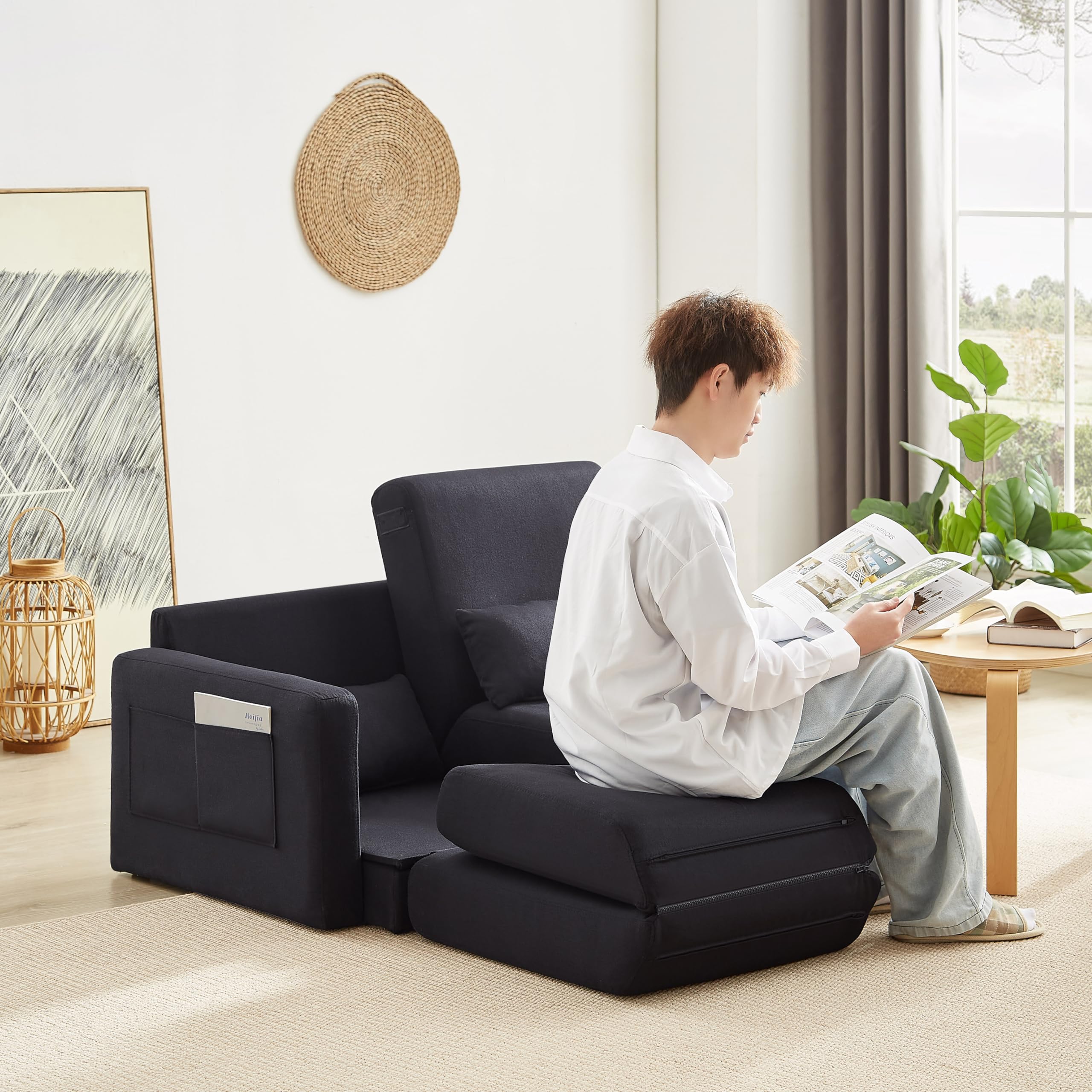 Amazon｜Donext ソファーベッド 2人掛け 収納付き コンパクト 幅117cm 