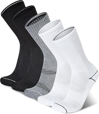 Champion Men's Crew Socks Moisture-wicking Athletic Socks With Cushioning & Arch Support (Size 6-12)